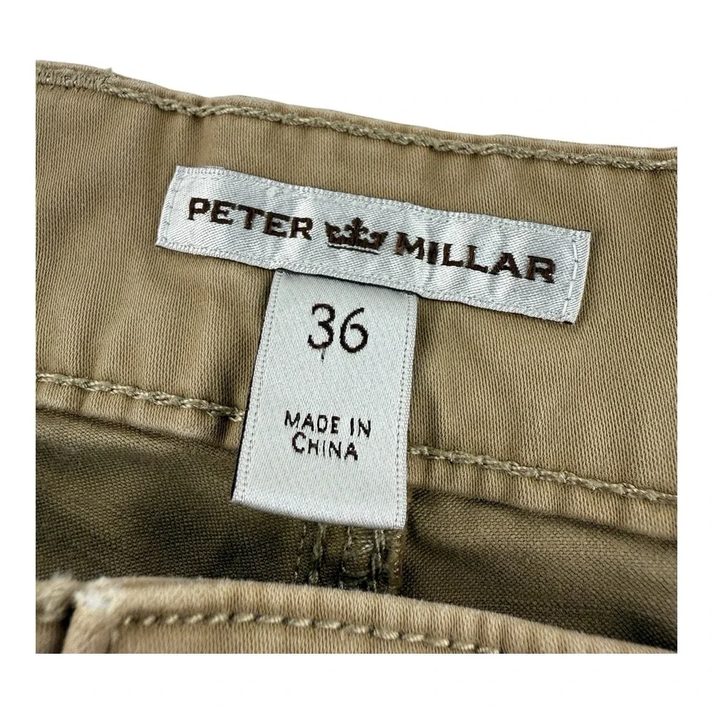 Peter Millar Crown Men's Size 36x29 Khaki 5-Pocket Cotton‎ Spandex Soft Jeans